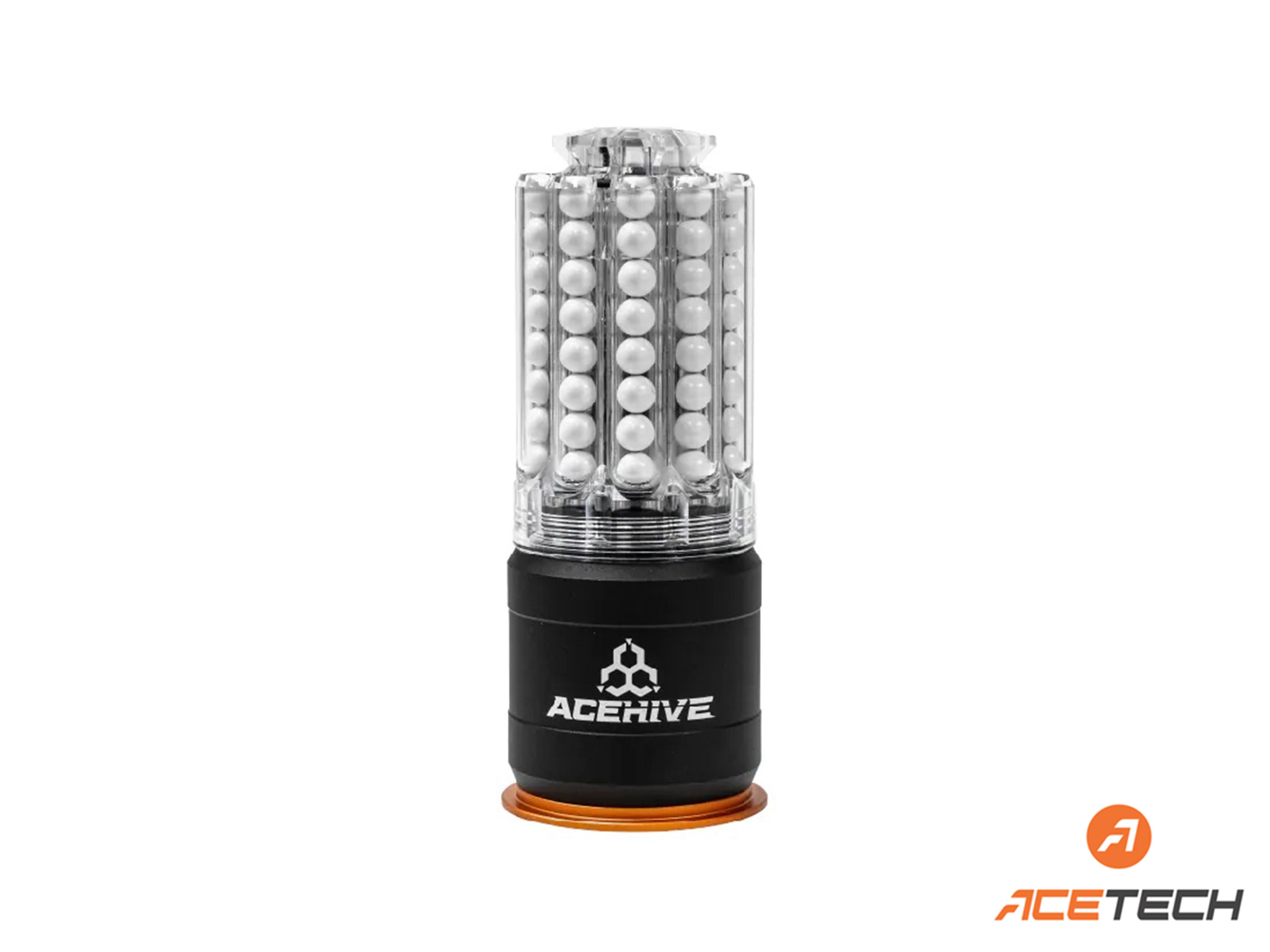 ACETECH AceHive Spawner Granada ficticia y cargador, con función de recarga rápida para todas las bolas de 6 mm. (StarterPack ACETECH AceHive Spawner Granada ficticia y cargador, con función de recarga rápida para todas las bolas de 6 mm. (StarterPack