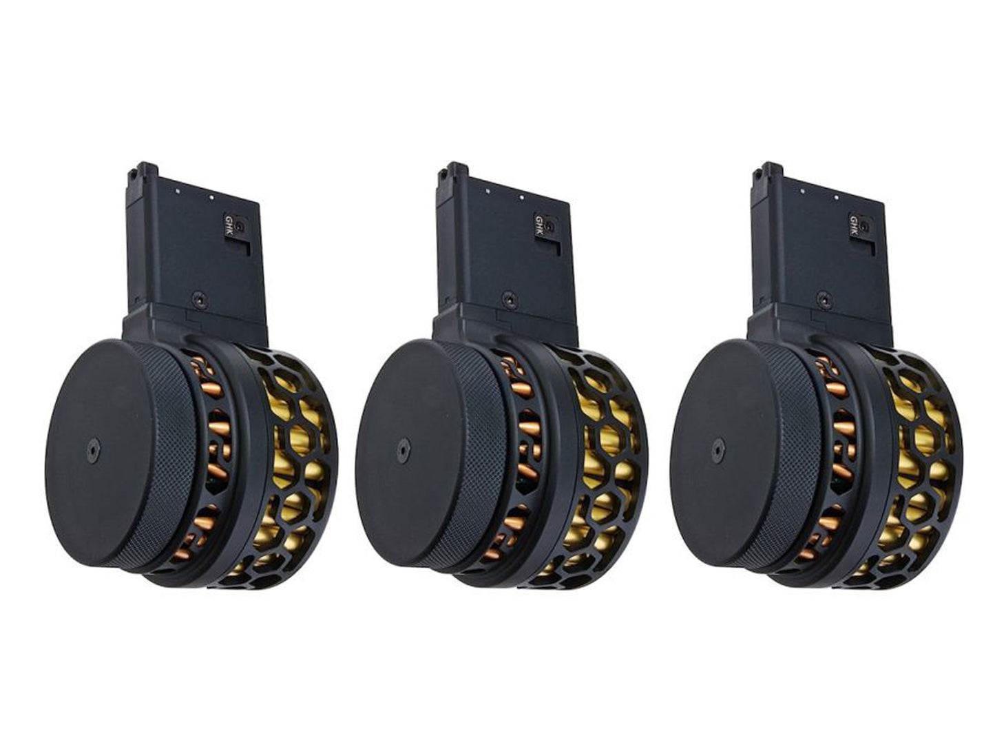 DYTAC X-15タイプ GHK M4 / AR-15 シリーズ ライフル 用 100連 ガスドラム マガジン.