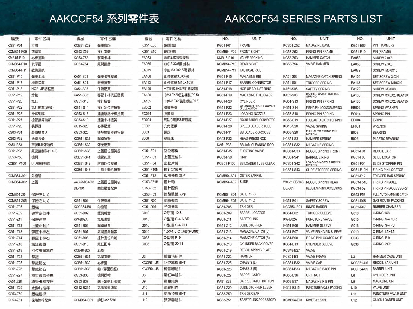KWC Desert Eagle L6 CO2 Blowback Airsoft Pistol Replacement Part.