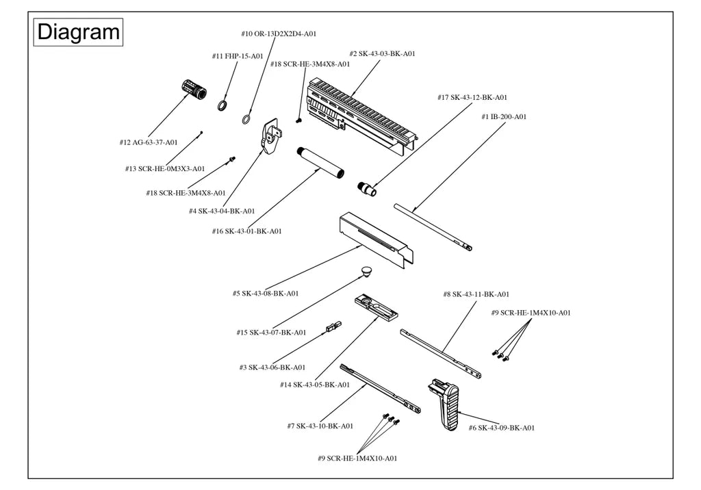 King Arms M11 PDW CNC Kit for KWA / KSC M11 SMG.
