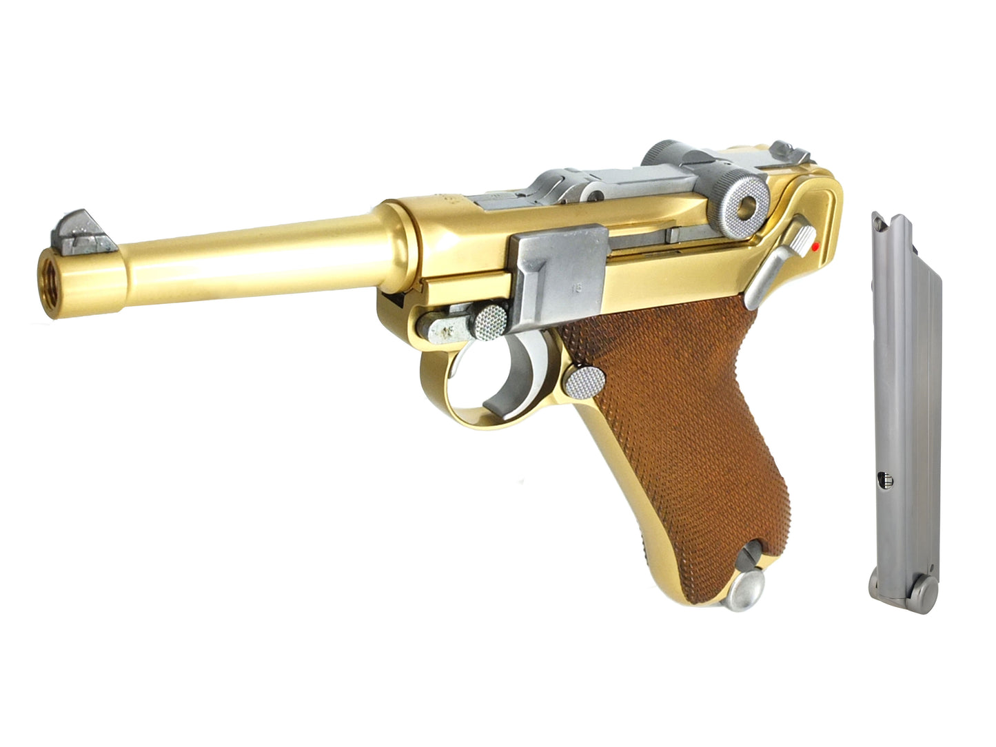 WE ルガー LUGER P08 4インチ ガスブローバック ハンドガン メタルパーツ セット.