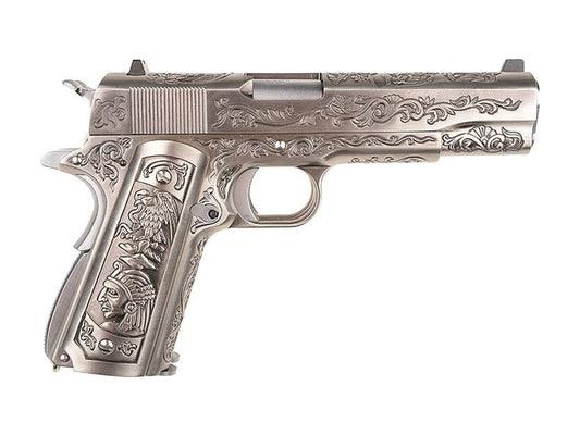 WE ダブルバレル 1911 クラシック フローラル パターン ガスブローバック ハンドガン メタルパーツセット.