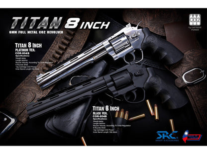 SRC タイタン TITAN 8インチ CO2ガスリボルバー メタルパーツセット.