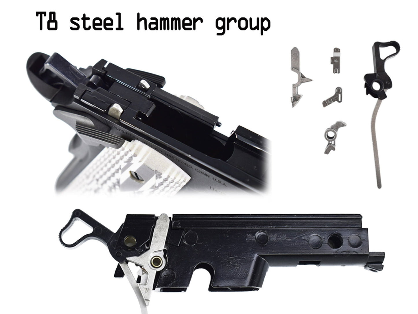 EMG CYBERGUN COLT Licensed コルト M45A1 ガスブローバック ハンドガン メタルパーツ セット.