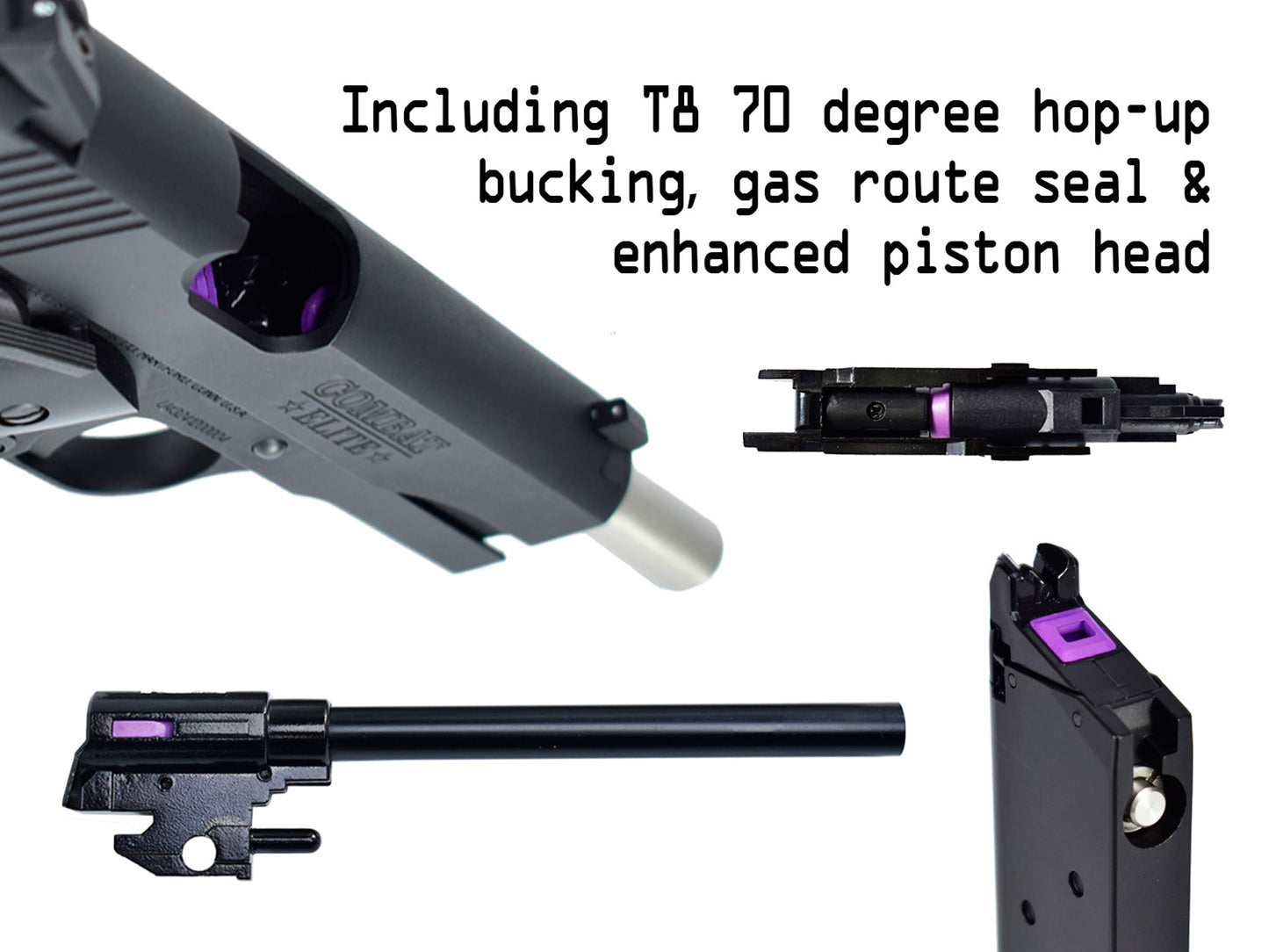 EMG CYBERGUN COLT Licensed コルト 1911 コンバット エリート コマンダー ガスブローバック ハンドガン メタルパーツ セット.