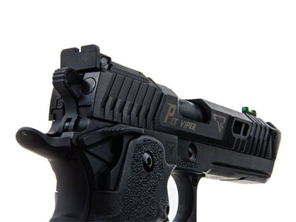EMG | AW TTI Licensed JW4 2011 オールブラック ピット バイパー Pit Viper ガスブローバック ハンドガン (エアソフト トレーニング ハンドガン).