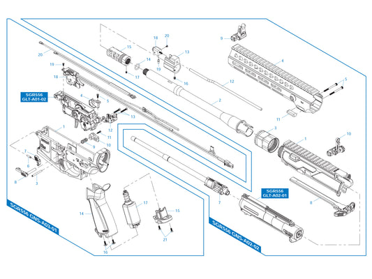 【純正部品】G&G SGR 556 シリーズ 電動ガン パーツ.