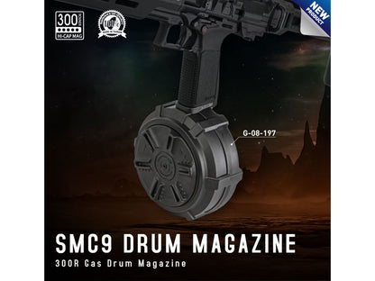G&G SMC-9 / GTP-9 シリーズ ガスブローバック用 300連 ドラム マガジン.