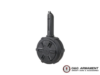 G&G SMC-9 / GTP-9 シリーズ ガスブローバック用 300連 ドラム マガジン.