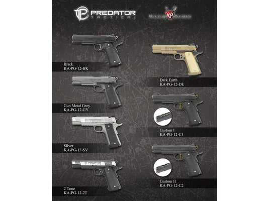 KING ARMS Predator Tactical Shrike 1911 Rail ガスブローバック ハンドガン メタルパーツセット.