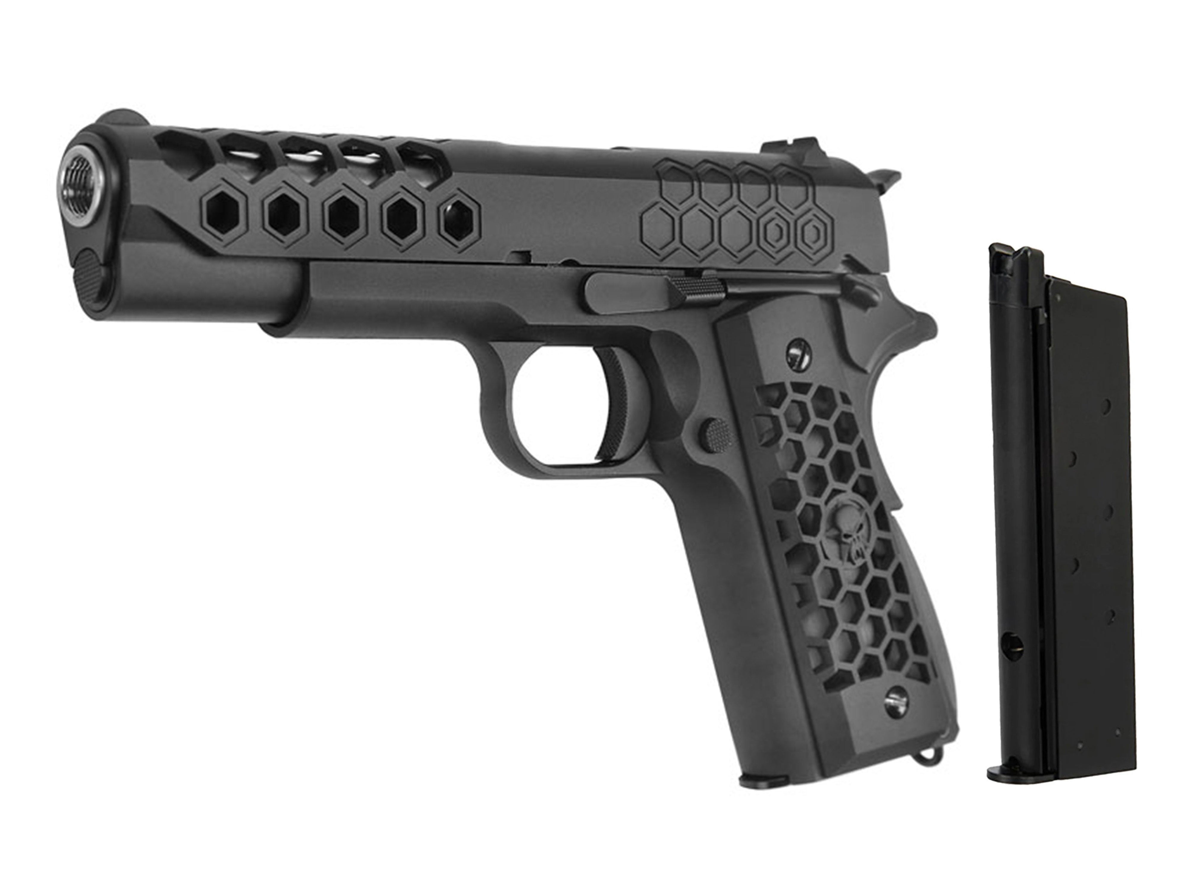 WE M1911A1 ヘックス カット スタイル Hex Cut Style ガスブローバック ハンドガン メタルパーツセット. – GD6-JP