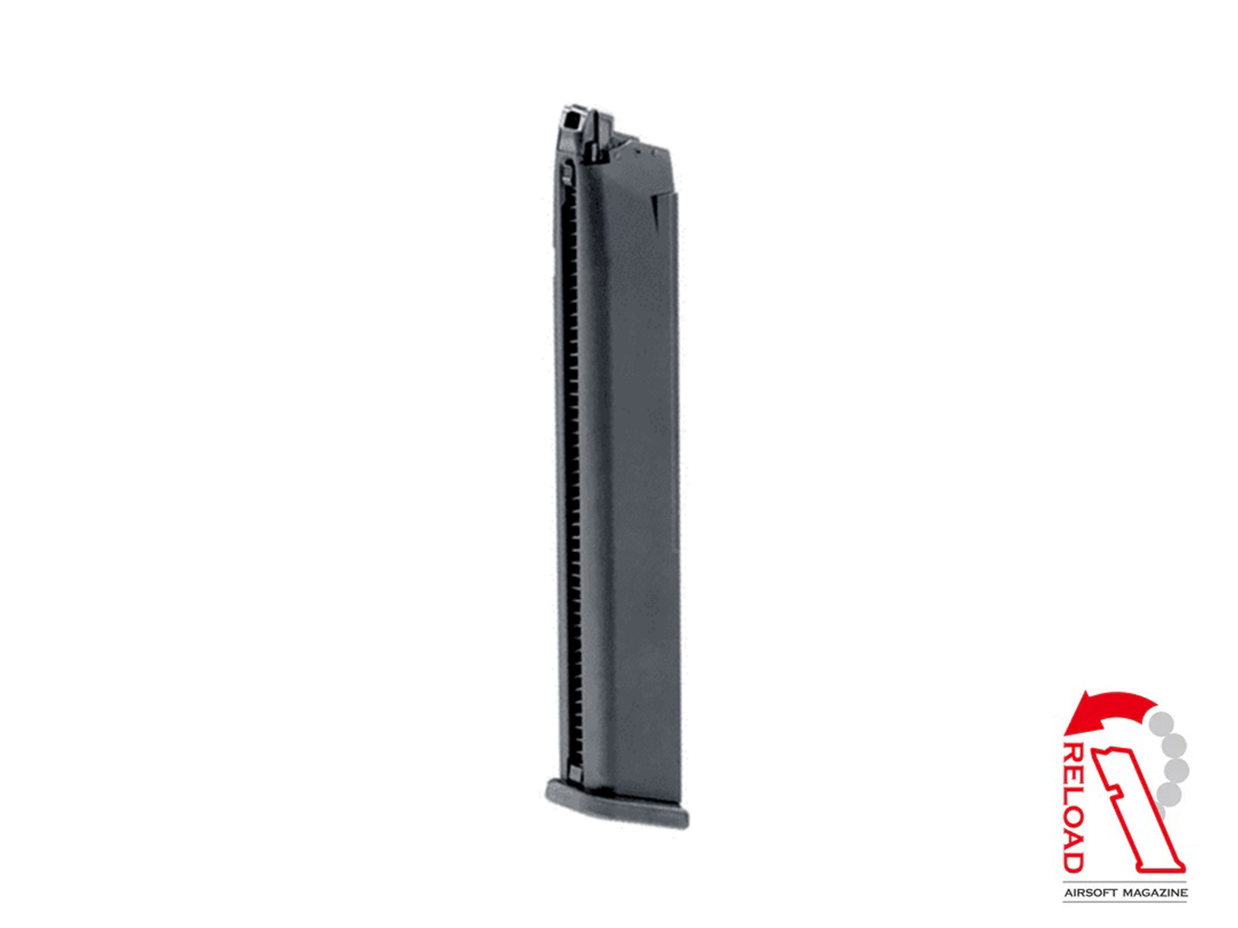 RELOAD G17 / G18C / G19 / G45 シリーズ ライトウェイト ガスブローバック用 50発 スペアマガジン. – GD6-JP