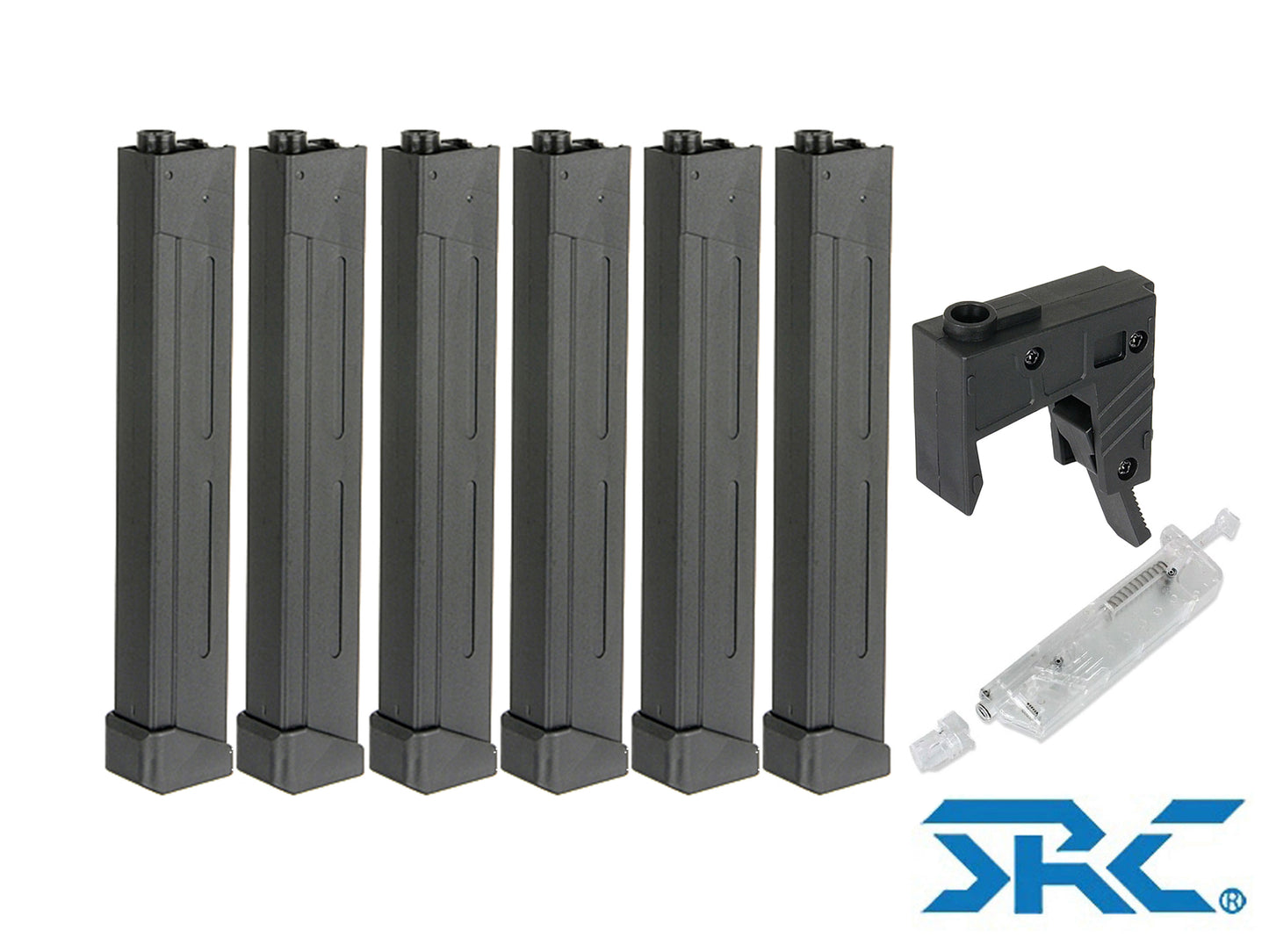 SRC SR4 FALCON (M4) AEG Series 9mm Style 110 rounds Hi-cap Magazine Box Set.