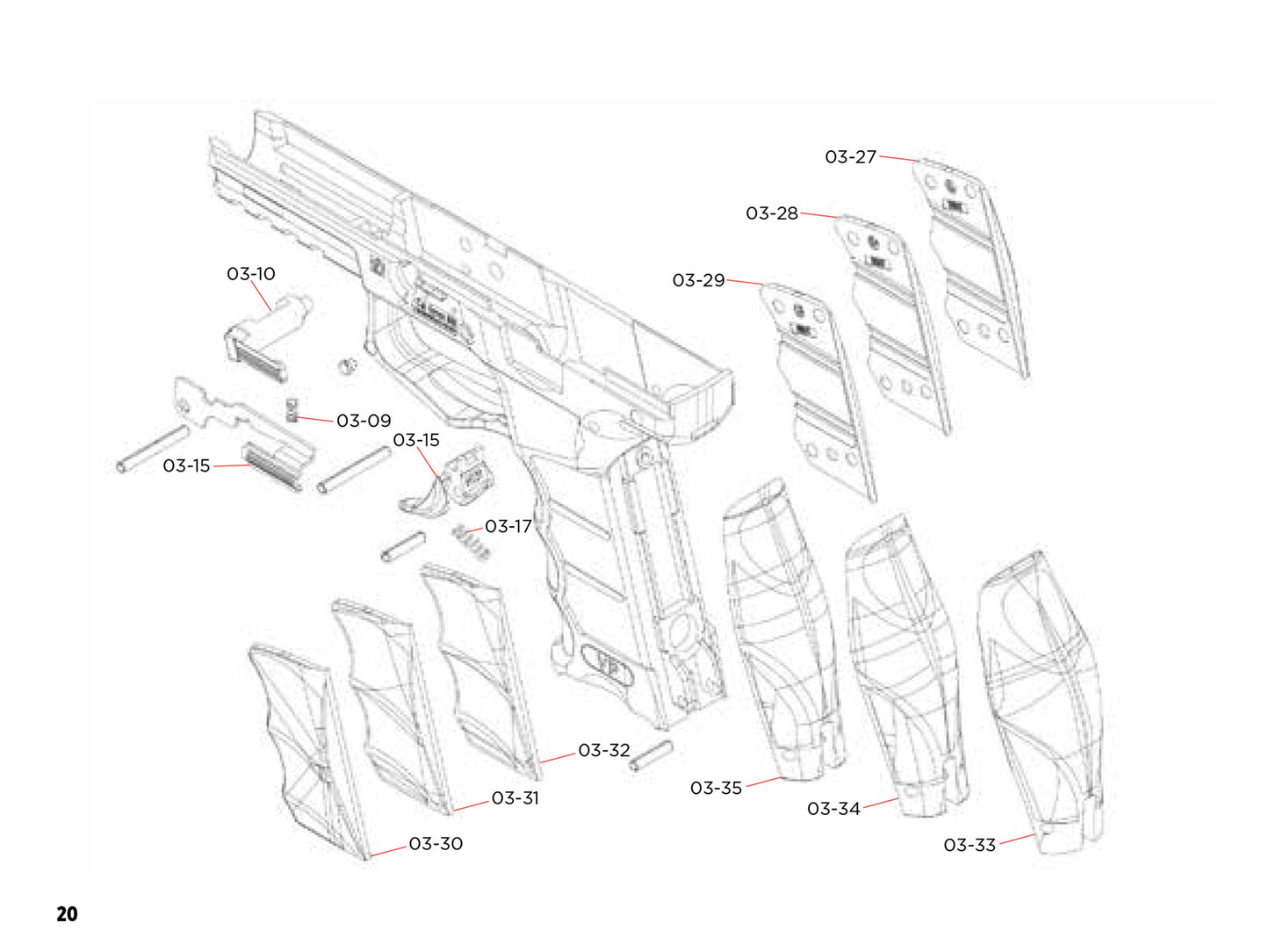 【純正部品】 UMAREX H&K | VFC VP9 ガスブローバック ハンドガン パーツ.