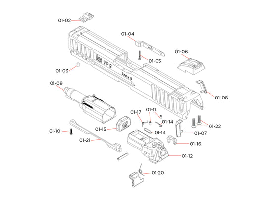 【純正部品】 UMAREX H&K | VFC VP9 ガスブローバック ハンドガン パーツ.