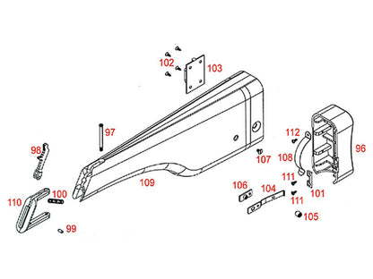 WE モーゼル Mauser M712 ガスブローバック ハンドガン専用 ストックホルスター.