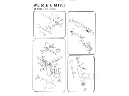 【純正部品】WE MEU / MEU Rail ( SOC ) M1911A1  シリーズ ハンドガン パーツ.