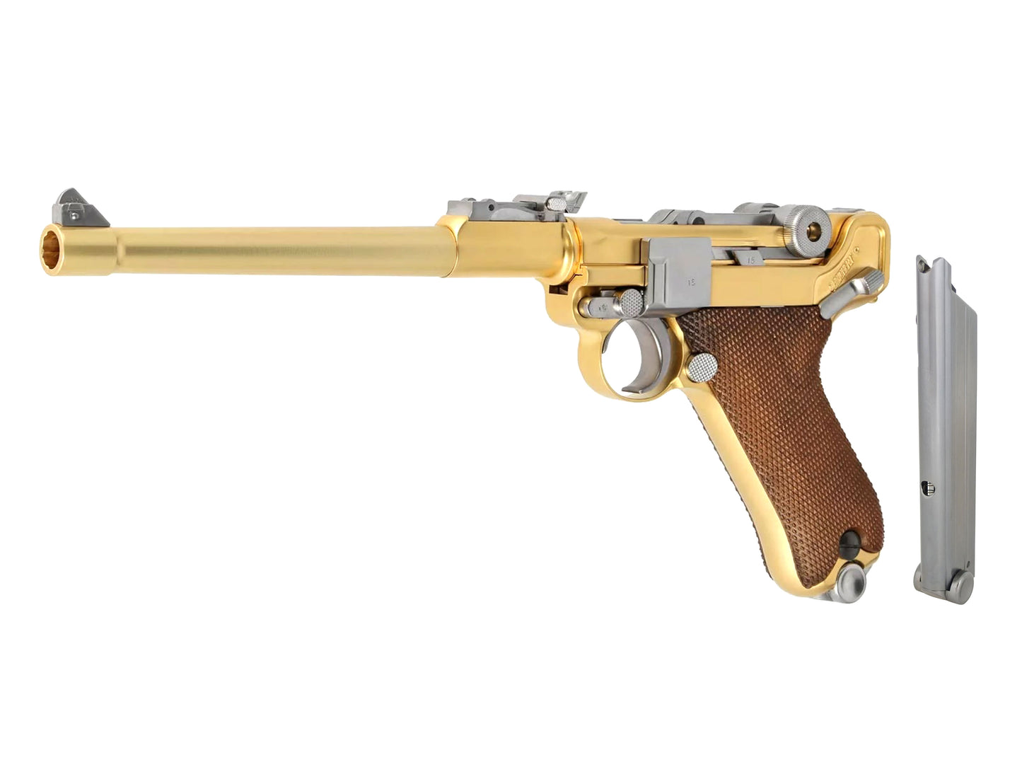 WE ルガー LUGER P08 8インチ ガスブローバック ハンドガン メタルパーツ セット.