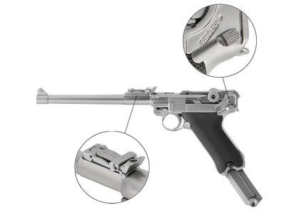 WE ルガー LUGER P08 8インチ ガスブローバック ハンドガン メタルパーツ セット.