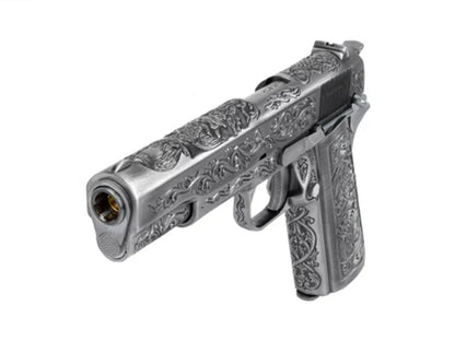 WE 1911 クラシック フローラル パターン ガスブローバック ハンドガン メタルパーツセット.