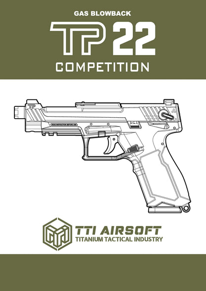 TTI AIRSOFT TP22 ガスブローバックハンドガン.
