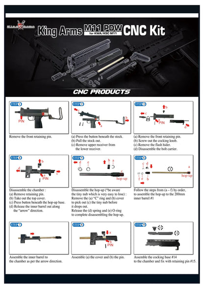 King Arms M11 PDW CNC Kit for KWA / KSC M11 SMG.