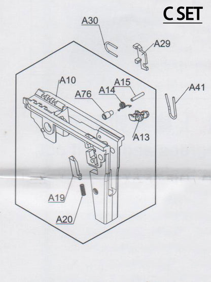 【純正部品】WE CT25 ガスブローバック ハンドガン シリーズ パーツ.