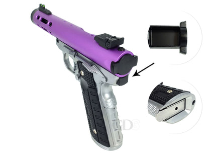 WE ギャラクシー Galaxy 1911 A シルバー フレーム Ver. ガスブローバック ハンドガン メタルパーツ セット.