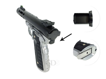 WE ギャラクシー Galaxy 1911 A シルバー フレーム Ver. ガスブローバック ハンドガン メタルパーツ セット.