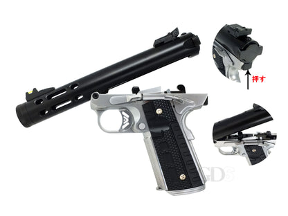 WE ギャラクシー Galaxy 1911 A シルバー フレーム Ver. ガスブローバック ハンドガン メタルパーツ セット.