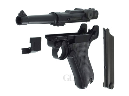 WE ルガー LUGER P08 4インチ ガスブローバック ハンドガン メタルパーツ セット.